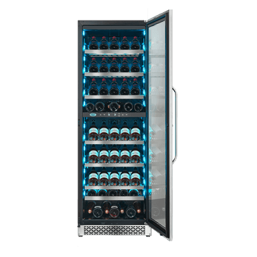 DV-568DSD Dual-Zone Wine Fridge with Icy Blue LED Lighting