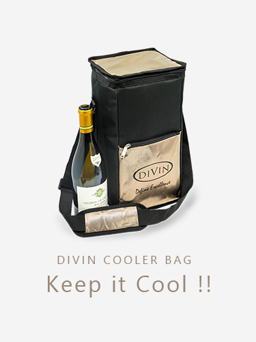 DV-B04GB Golden & Black Wine Cooler Bag Stored 4 Bottles of Standard Bordeaux