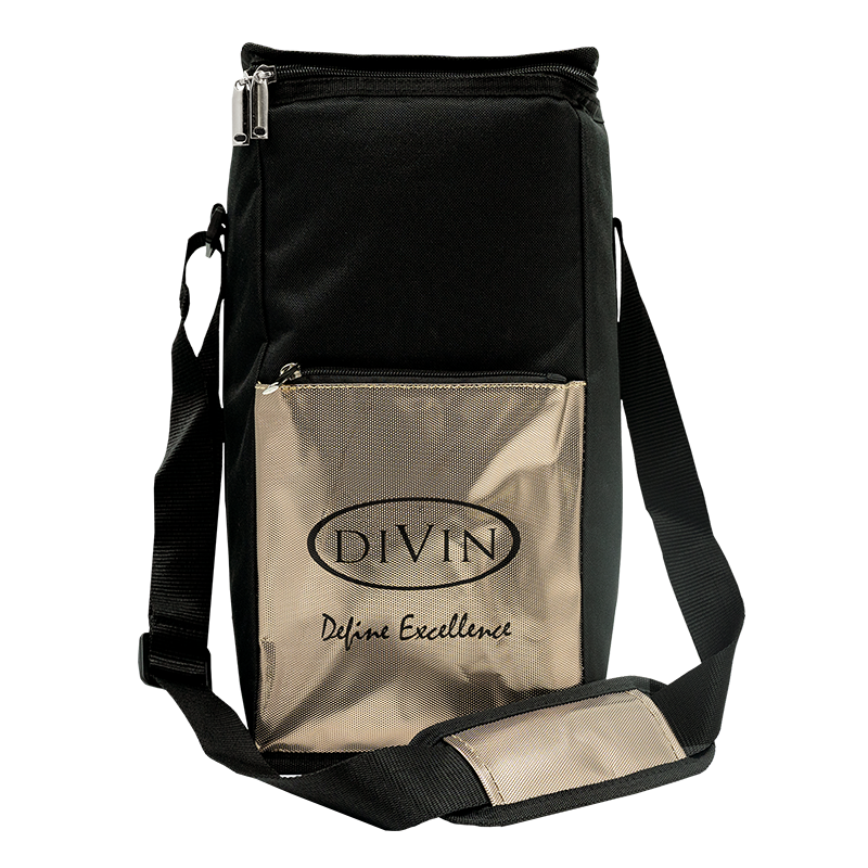 DIVIN 4 Bottle Wine Cooler Bag – Champagne Gold & Black