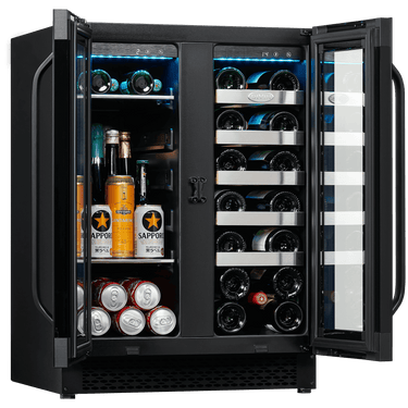 DV-525DSB Beverage Fridge can store up to 60 cans of beverage in left zone