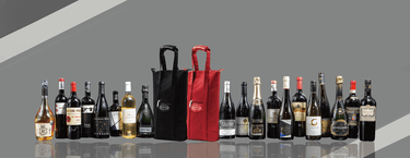 black & red two bottles wine cooler bag with all types of wine