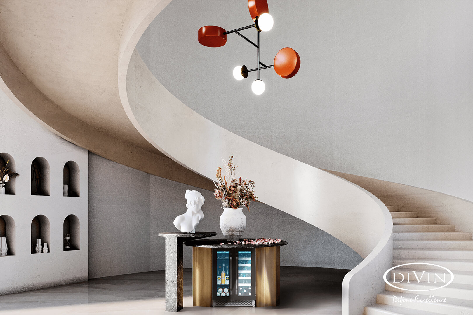 DV-525DSB small beverage wine fridge built-in entrance table